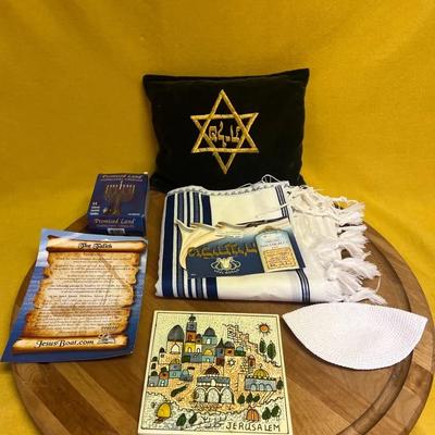 A collection of Jewish religious items