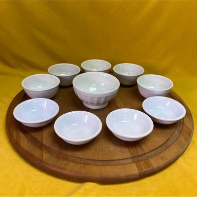 Collection of 10 bowls; Corning Ware, HOME and B.I.A