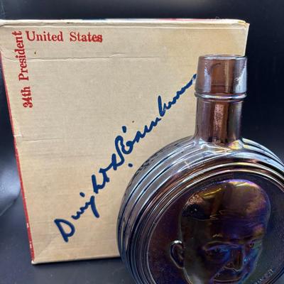 Vintage Wheaton Glass Co “Ike” Bottle In Original Box