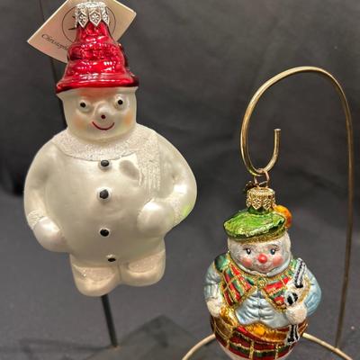 Christopher Radko Blown Glass Ornaments - Snowman (2)