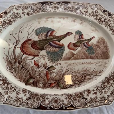 Windsor Ware “Wild Turkeys” Serving Platter 