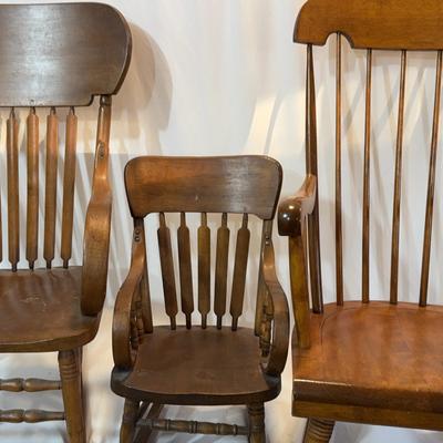 Vintage Rocking Chair Trio 