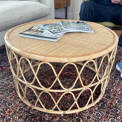 Sale Photo Thumbnail #10: Boho Rattan Coffee Table $125