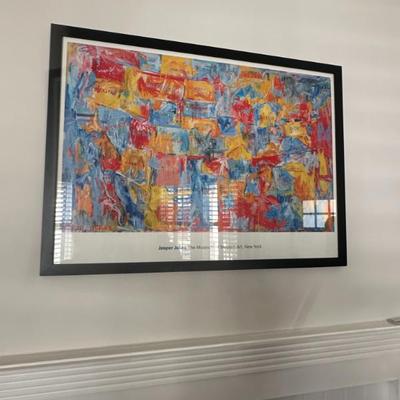 Sale Photo Thumbnail #5: Jasper Johns framed poster $100 ( 26.5” x 38.25".) 