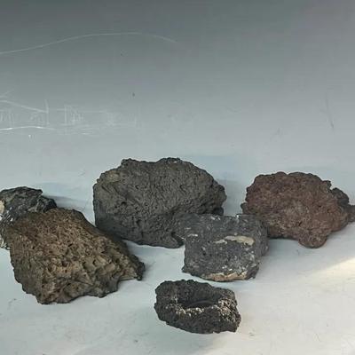 Scoriaceous Basalt Specimens (6)