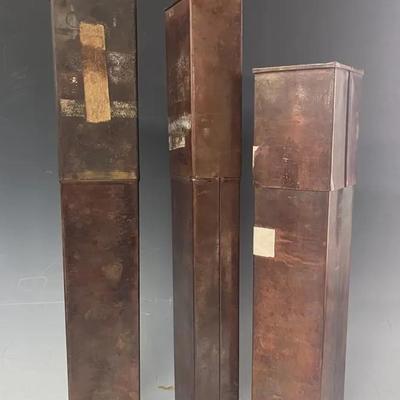 1940s Elmer & Amend Copper Scientific Storage Boxes