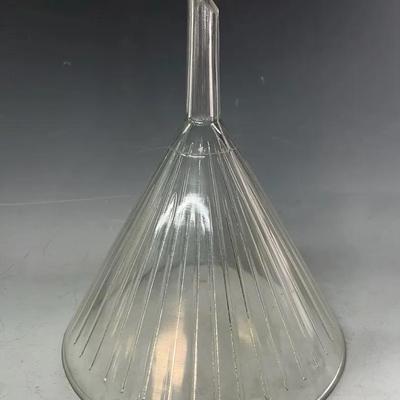 Vintage Mooney Fluted Glass Scientific Apothecary Funnel 