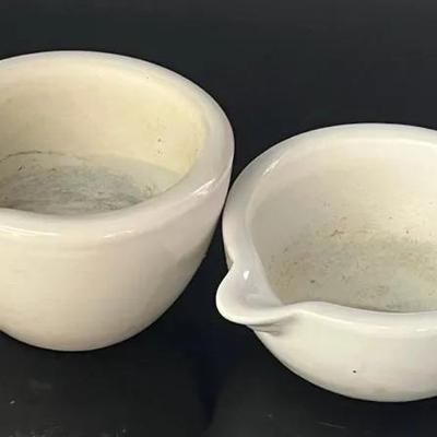 Coors and Fraunfelter Porcelain Apothecary Mortars
