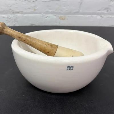 Coors USA Porcelain Mortar And Pestle
