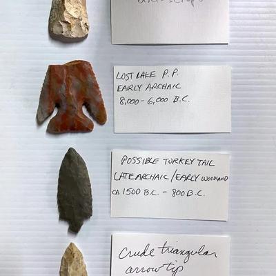 Early And Late Archaic Artifacts And Arrowheads