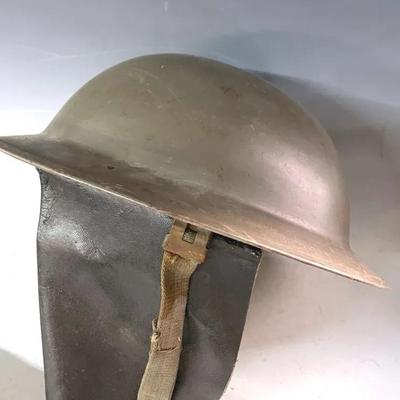 Antique Military Brodie Style Doughboy Steel Helmet 