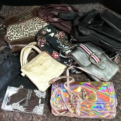 Purses & Handbags For Daily Wear - Chaps, Miche Pocketed, NEW Pelle Studio Black Leather