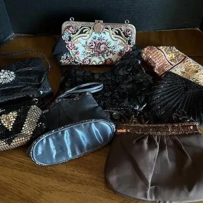 Fancy Night Out Purses Bags - Sequin, Rhinestone, Beaded, Quilted, Black, Brown