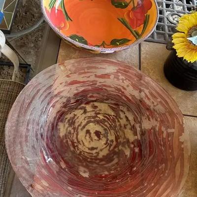 Large Decorative Glass Plates - Fruit - Tomatoes, Peppers & Red Modern Design