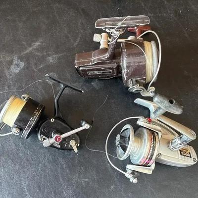 3 Fishing Reels - Olympic Spark VO, Garcia Mitchell 300A + Daiwa 7700A