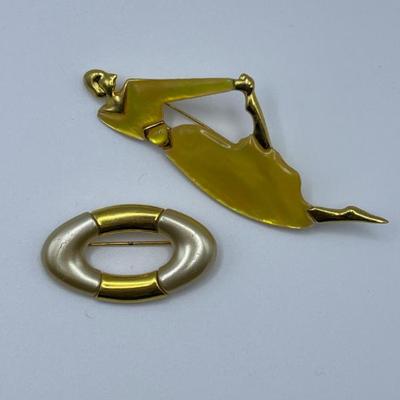Napier Brooch and Park Lane Dancing Lady Pin