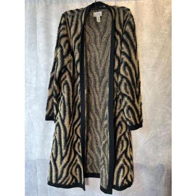 Chicos Long Sleeve Open Front Full-Length Sweater - Size 2