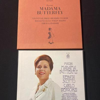2 Complete Madama Butterfly 3‑LP Opera Sets–RCA Victor & Angel Records