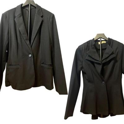 Two Vintage Black Blazers (Hybrid & Company L, George 16)