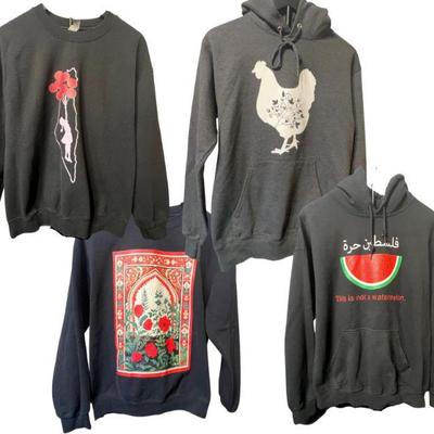 Four Vintage Sweatshirts – Graphic & Cultural Motifs (Gildan & Hanes)