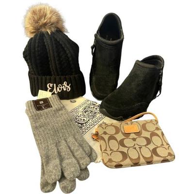 Winter Bundle-Skechers, Elvis Beanie, Coach Wristlet & Cashmere Gloves