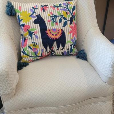 Sale Photo Thumbnail #135: White Arm Chair 