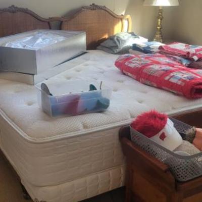 King Size Pillowtop w/ Cane Headboard 