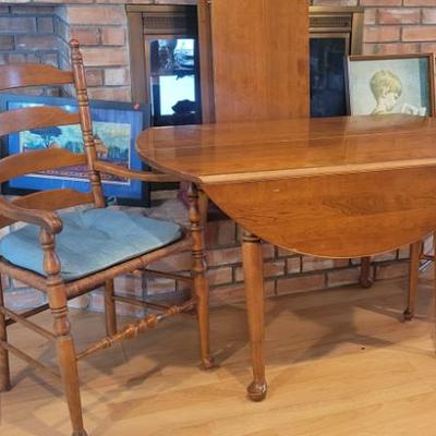 Sale Photo Thumbnail #115: Beautiful Table w/ 2 leaves and two Arm Chairs 