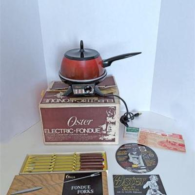 Mid Century Oyster Electric Fondue