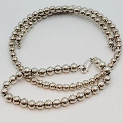 Sterling Bead Bracelets Wrap and Clasp 925 Silver