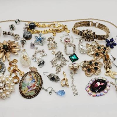 Craft Repair and Harvest Lot Rhinestones Limoges and More - Vintage Items