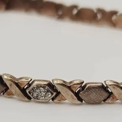 Xs and Os Sterling Hugs and Kisses Bracelet 925 Silver 