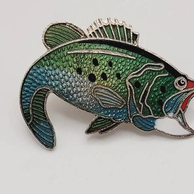 Enamel Mafco Trout Pin Vintage