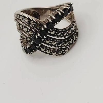 Sz 5 Sterling Multi Stone Ring 925 Silver