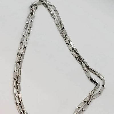 925 Silver Heavy Chain Necklace Sterling Rhodium Plated