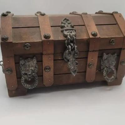 Treasure Chest Jewelry Storage Wood and Metal - Embrace Your Inner Pirate! 