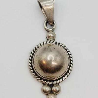 Bali Style Sterling Silver Pendant 925 Silver