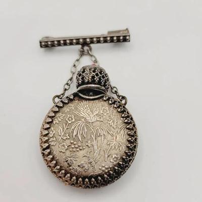 Persian Style Perfume Bottle Pin Vintage