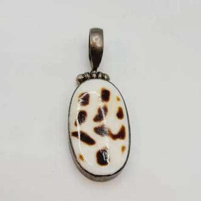Boho Sterling Shell Pendant Beachy Fun 