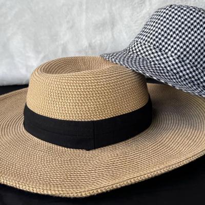 Solar Escape Straw Boater & Houndstooth Fedora