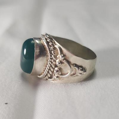 green onyx and sterling