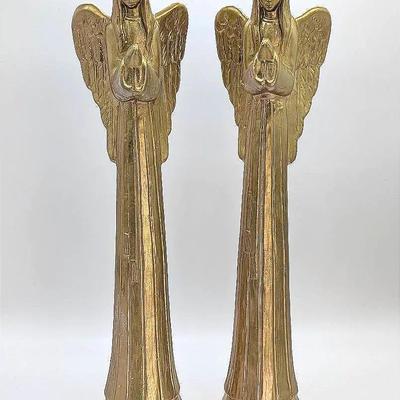 Sale Photo Thumbnail #193: Vintage Ceramic Gold Angel Figures