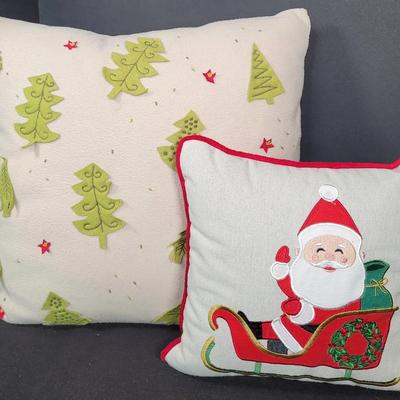 Sale Photo Thumbnail #142: 2 Christmas Pillows | Christmas Trees | Santa Claus