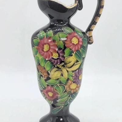 Sale Photo Thumbnail #68: Made in Japan Vase Hand Painted Floral Pitcher 