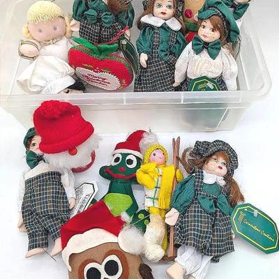 Sale Photo Thumbnail #225: Misc. Small Dolls and Christmas Ornaments