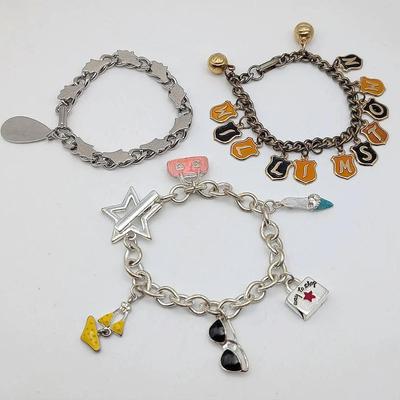 Sale Photo Thumbnail #5: 3 Bracelets | ID Bracelet | Williamstown Baseball | Shopping Themed Charm Bracelet  