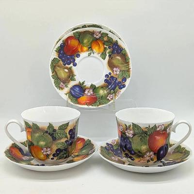 Sale Photo Thumbnail #148: Roy Kirkman "Orchard" Fine Bone China England 1991 | 2 Cups | 6 Saucers