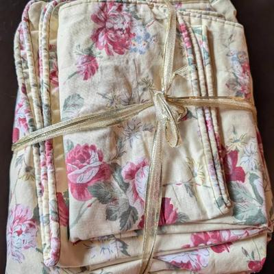 Sale Photo Thumbnail #216: King Duvet and Matching King Shams Yellow with Floral Print