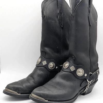 Sale Photo Thumbnail #172: Code West Black Leather Wester Boots, Size 8M