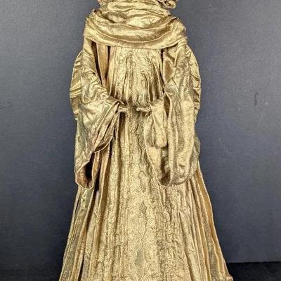 Sale Photo Thumbnail #164: Vintage Hand Crafted Gold Angel Christmas Decor